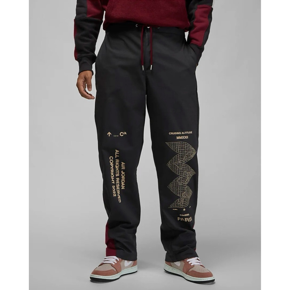 Nike NWT Air Jordan Flight Heritage Pants Off Noir Men's Size XL Loose Fit Black
